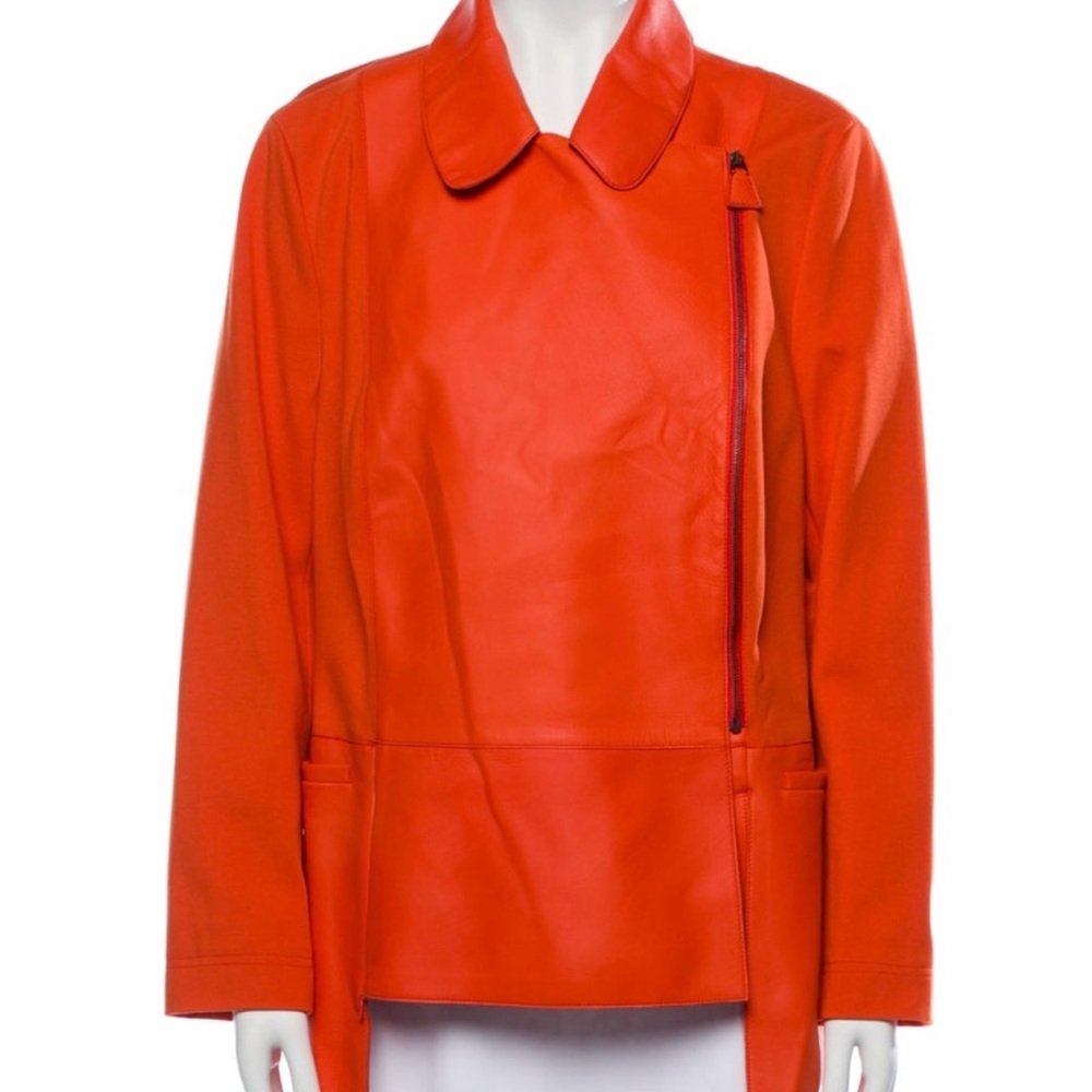 Akris Women's Orange Lambskin Jacket